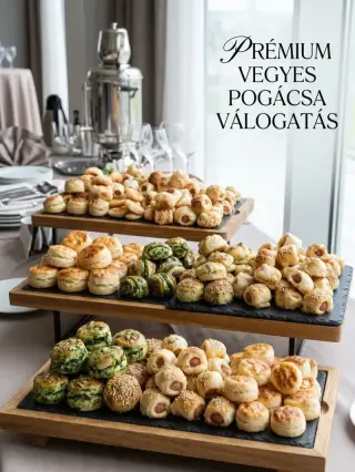 Vegyes pogácsa sajtos, burgonyás, tepertős, spenótos, mini virslis